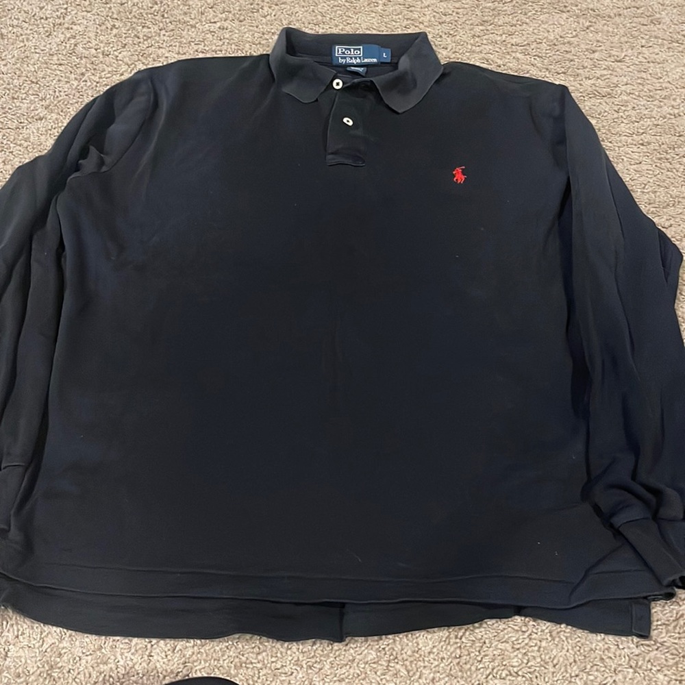 Polo long sleeve polo size large